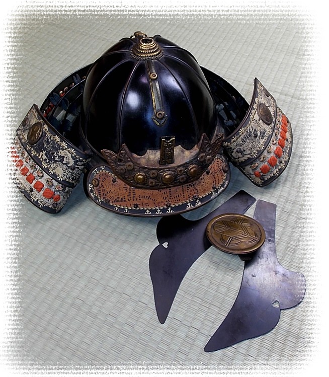 Самурай-Арт боевой самурайский шлем японский антиквариат