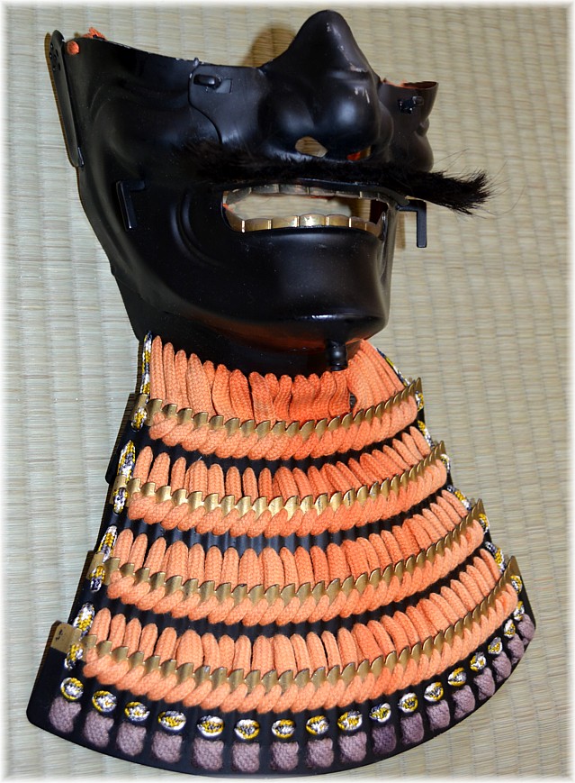 защитная железная маска самурая МЭНПО - деталь доеспехов
