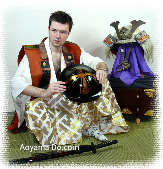 японский антиквариат: головной убор самурая ДЗИНГАСА