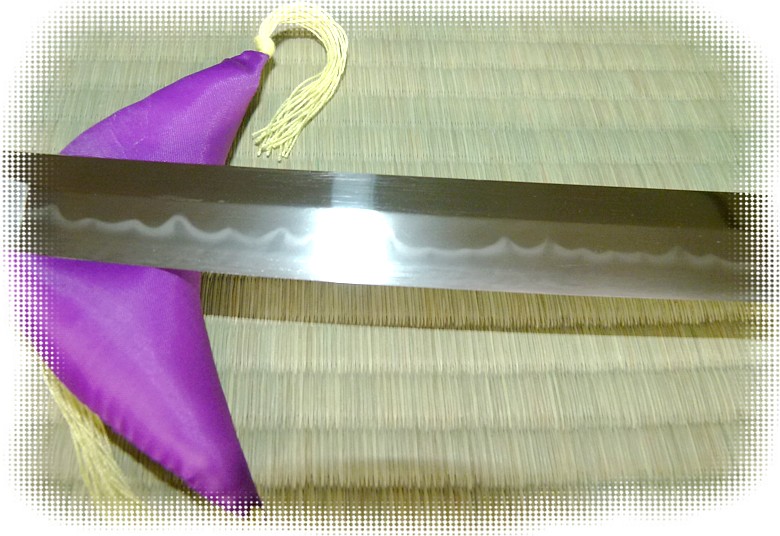 узор закалки на японском мече - хамон