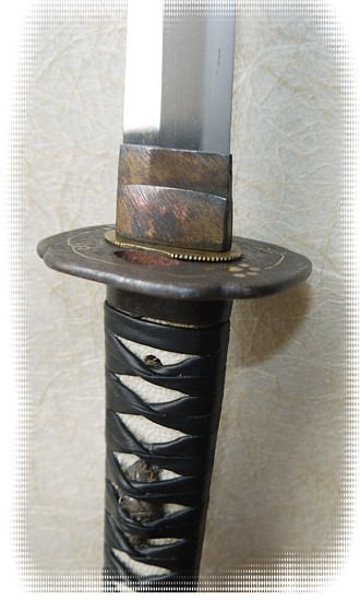 японские мечи, кожанная оплетка рукояти